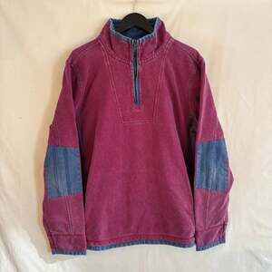 Fat Face The Airlie Burgundy Pink Quarter Zip Preppy Pullover - Size XL
